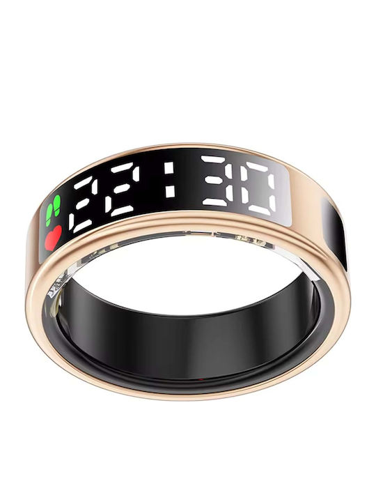 Avizar Inele Inteligente Saturn 18.1mm Waterproof Cu Palarograf Auriu
