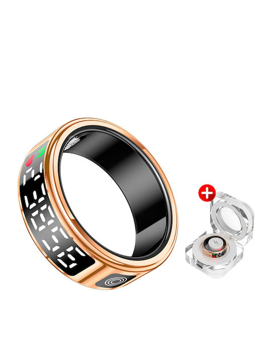 Avizar Diana Smart Ring 17.3mm Αδιάβροχο με Παλμογράφο Χρυσό