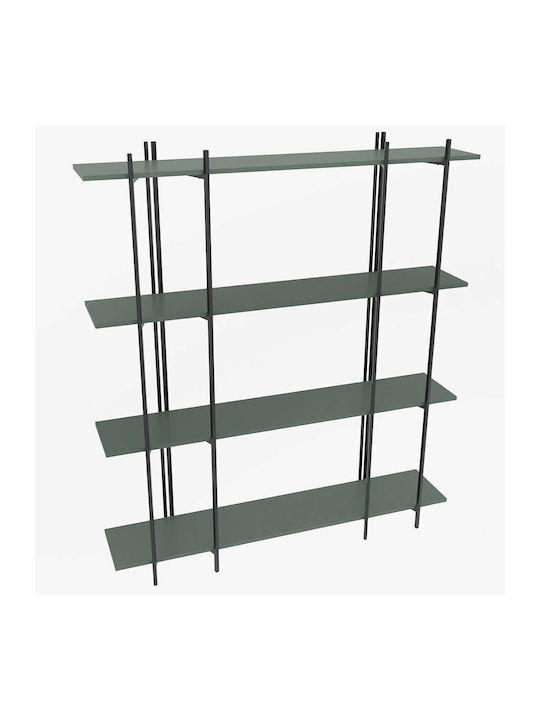 Bibliotecă Moss Verde-negru 160x29,6x180 cm