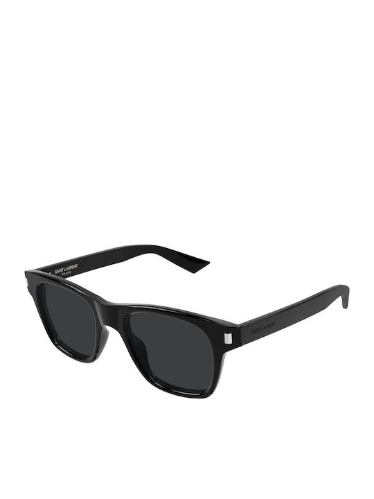 Ysl Unisex Sunglasses with Black Horn-Rimmed Frame and Black Lens SL 875 001