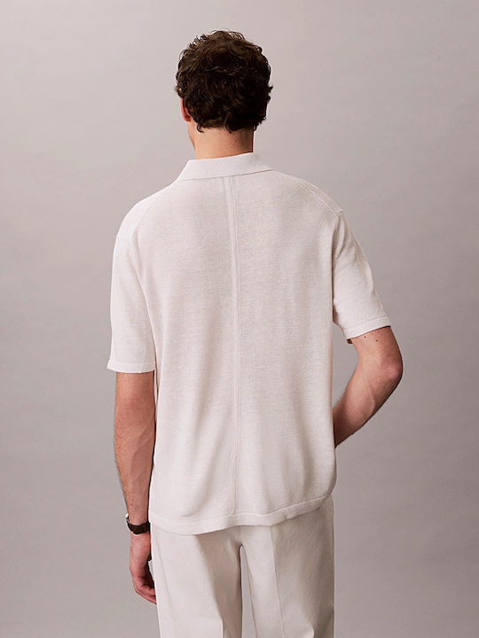 Calvin Klein Polo Μπλούζα Εκρού Calvin Klein Polo Μπλούζα Εκρού