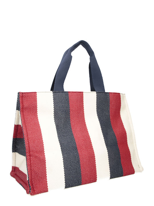 Stoff Damen Tote Tasche Blau