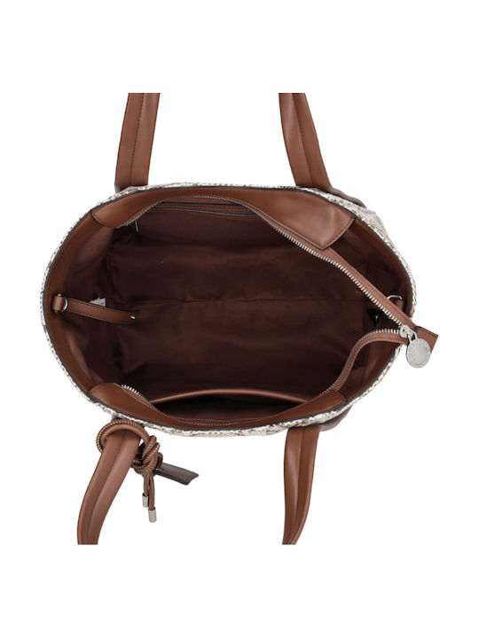 Vicky Knitted Women's Shopper Bag Beige