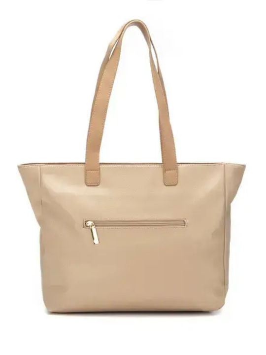 Damen-Schultertasche aus Wildleder Beige