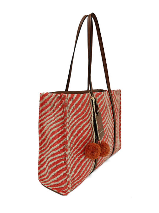 Fabric Women's Shopper Bag Orange PS2628B70 C55