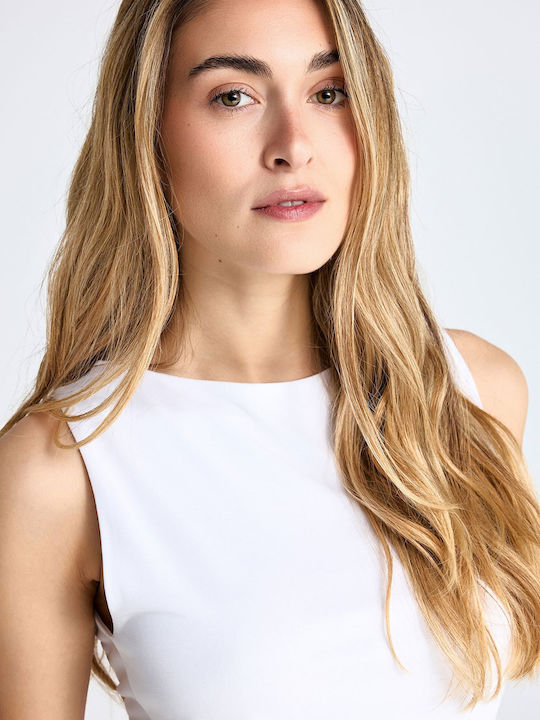 Women's Sleeveless White Blouse