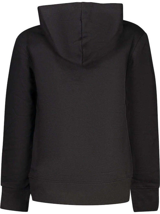 Fleece Kids Sweatshirt with Hood and Pockets Black