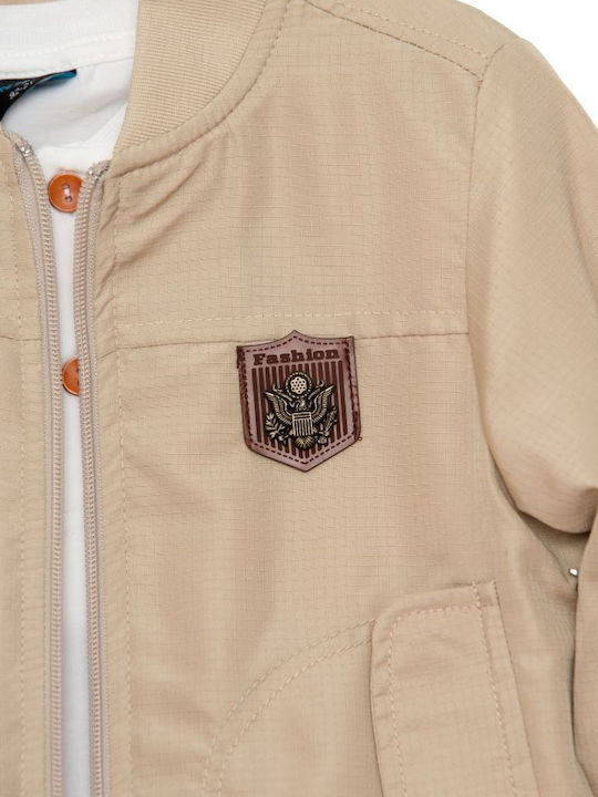 Sommer Kinderbekleidungsset 3 Stück Braun