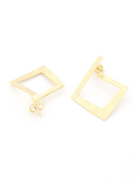 Dangle Earrings Made of Gold Plated Silver