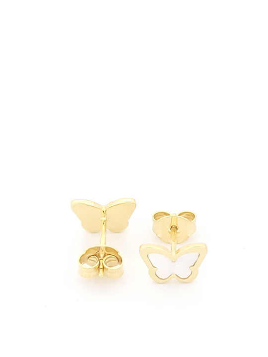 Silver Gold Plated Stud Earrings