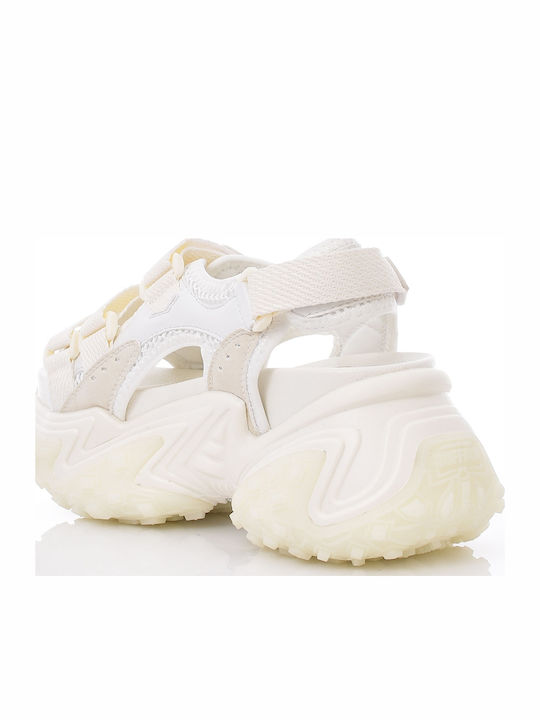 Track Women's Anatomic Flatform Sandals White
