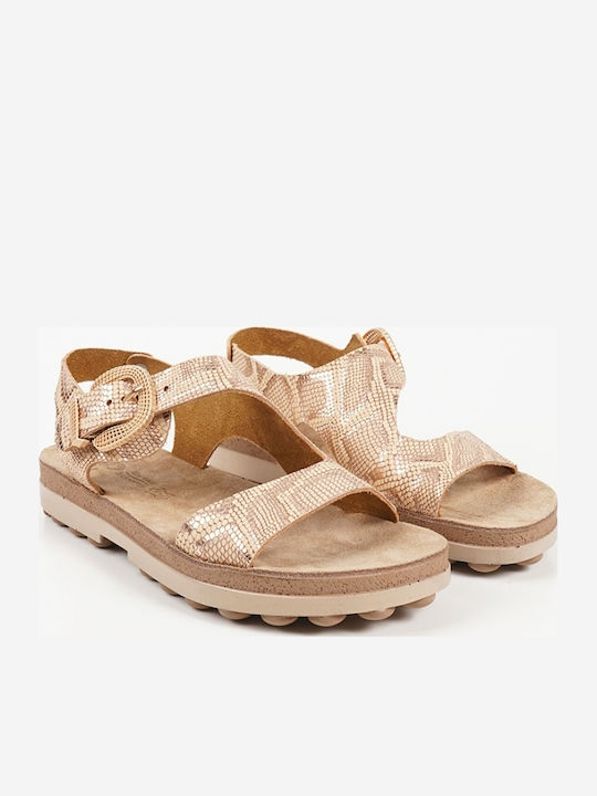 Leather Women's Anatomic Gold Sandals