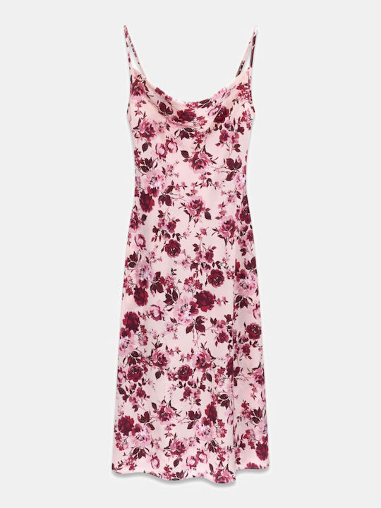 Akilina Summer Midi Dress for Wedding Christening Drape Fuchsia