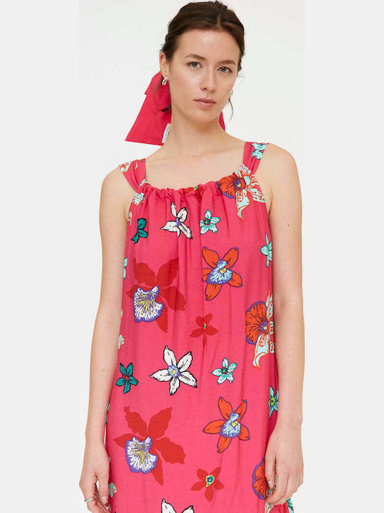 Summer Maxi Dress with Ruffles Multicolour