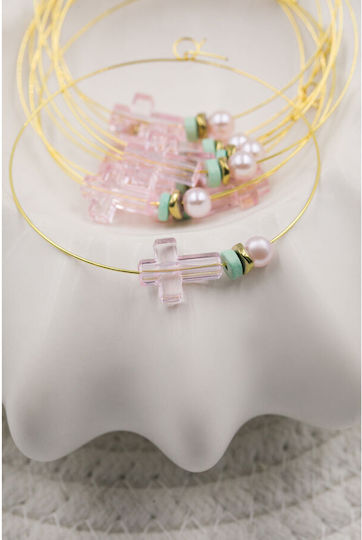 Kymi Christening Charm Pink Bracelet 50 Pieces