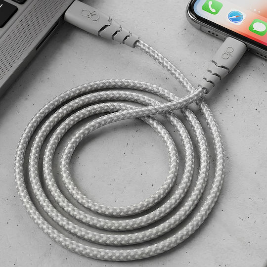 Force Power Ултра-усилен USB-C към USB-C Кабел 2м 3A Сив