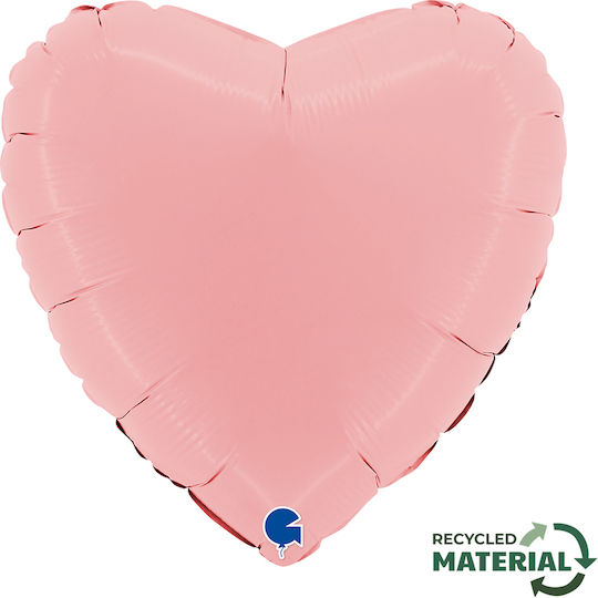 Balloon Heart Foil Pink Matte 45cm