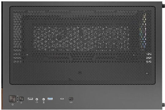 Antec CX600M RGB Геймърско бюро Мини кула Компютърна кутия със страничен прозорец Черен