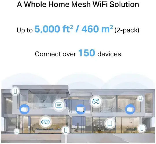 Mercusys Halo H85X WiFi Mesh Network Access Point Wi‑Fi 6 Dual Band (2.4 & 5GHz) in Triple KIt