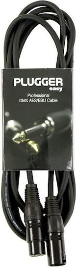 Plugger Cable XLR male - XLR female Μαύρο 0.6m (PLUCABDXF3XM30M60EAS)