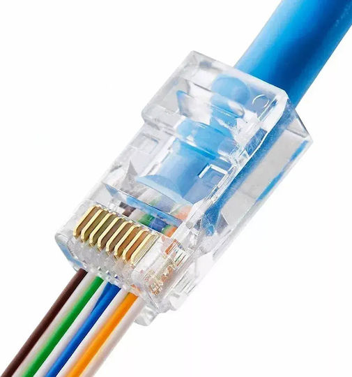 Pfm976-531-pt Utp Cat5e 3u" Pass Through Rj45 Конектор Dahua 100 Броя