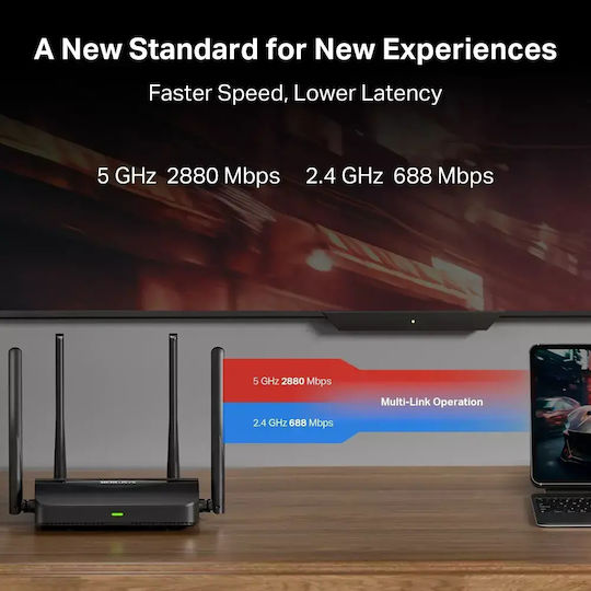 Mercusys MR25BE Ασύρματο Router Wi‑Fi 7 με 3 Θύρες Gigabit