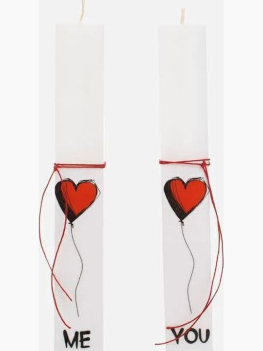 Set Easter Candles for Couples "me & You" Hearts – 2 Pieces Wooden Board Set Easter Candles for Couples "me & You" Hearts – 2 Pieces Wooden Board