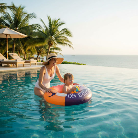 Kids' Swim Ring with Diameter 90cm