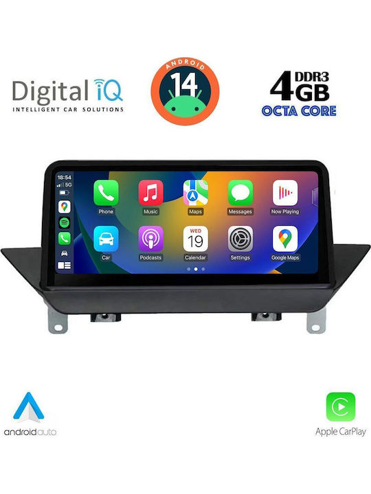Digital IQ Car Audio System for BMW X1 (E84) 2009-2015 (Bluetooth/USB/WiFi/GPS/Apple CarPlay/Android Auto) with 10.25" Touch Screen