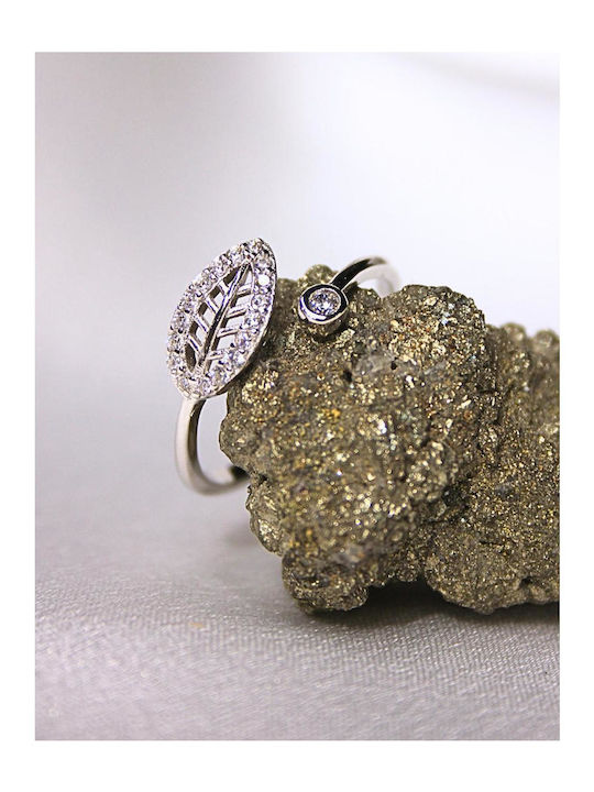 Women's Silver Ring with Stones