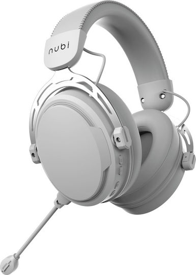 Nubi NH1 Pro Безжични Надушници Гейминг Слушалки с Bluetooth и USB Свързаност Бели за PC