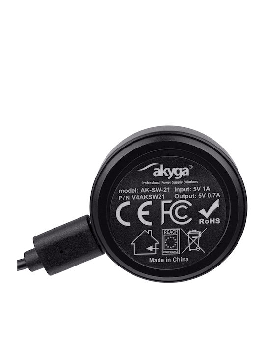 Akyga AK-SW-21 Charging Cable Încărcător pentru Huawei Watch GT / GT2 -> Huawei Watch GT / GT2 Negruς