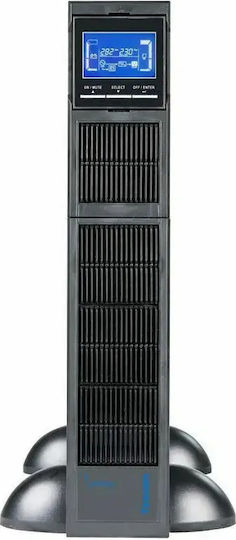 Tescom Prime Plus RT+ UPS On-Line 1000VA 1000W with 8 IEC Power Plugs