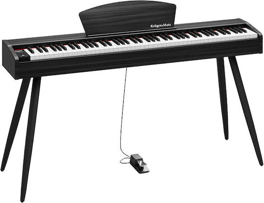 Kruger & Matz Electric Stage Piano KMDP-45P-BK with 88 Weighted Keys Black