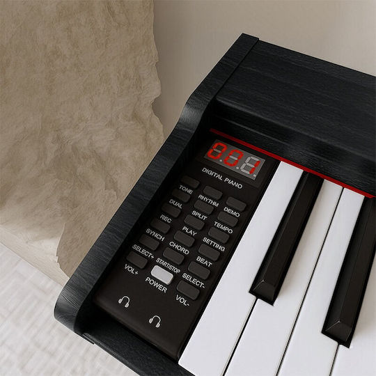 Kruger & Matz Electric Stage Piano KMDP-45P-BK with 88 Weighted Keys Black