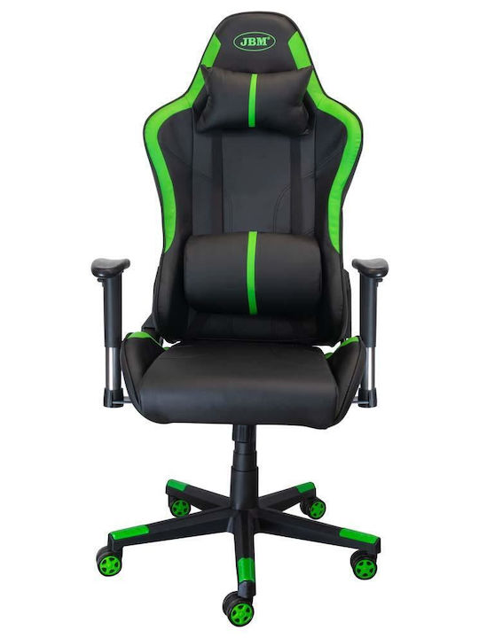 JBM 53956 Gaming Stuhl mit verstellbaren Armlehnen Black/Green
