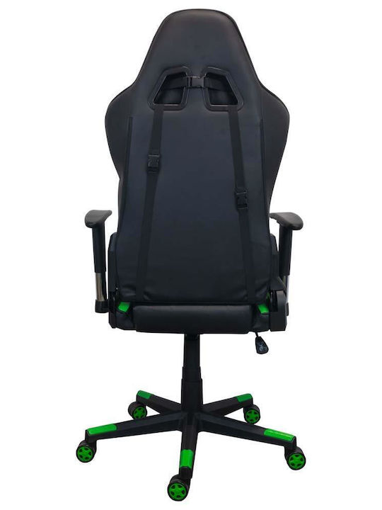 JBM 53956 Gaming Stuhl mit verstellbaren Armlehnen Black/Green