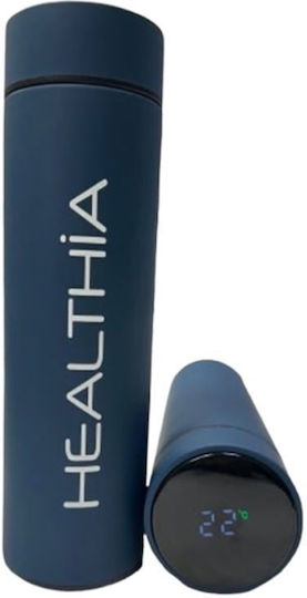 Healthia Μπουκάλι Θερμός Ανοξείδωτο 500ml Θερμόμετρο