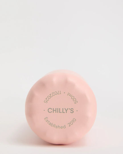 Chilly's Original All Matte Monochrome Μπουκάλι Θερμός Ανοξείδωτο BPA Free 500ml Peach