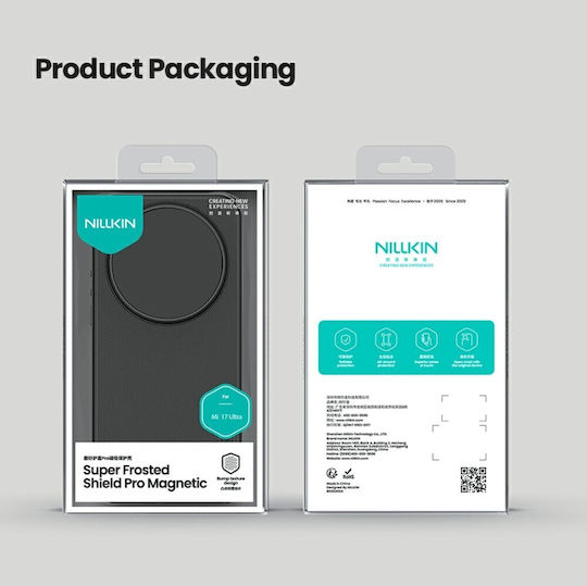 Nillkin Super Frosted Back Cover Plastic / Silicone Black (Xiaomi 17 Ultra)