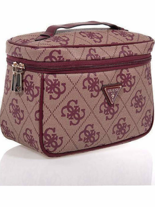 Guess Berta Damen Beauty Case Burgundisches