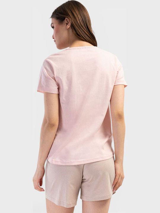 Vienetta Secret Summer Women's Pink Pyjama Set