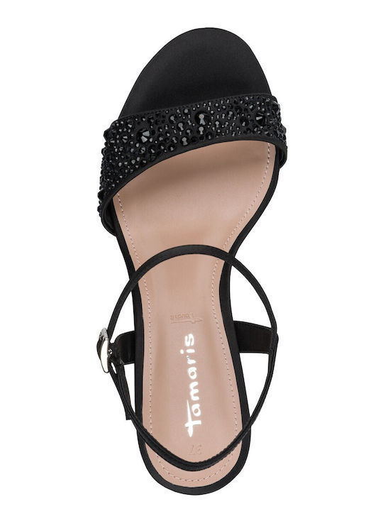 Damen Sandalen mit Strass Schwarz