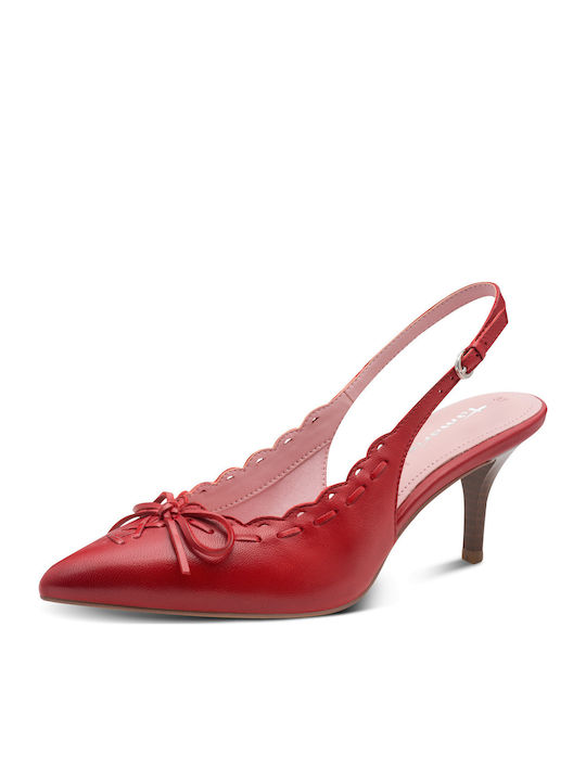 Leather Heels Red