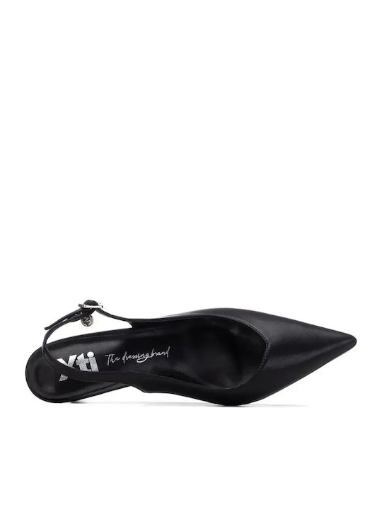 Heels with Strap & Medium Heel Animal Print Black