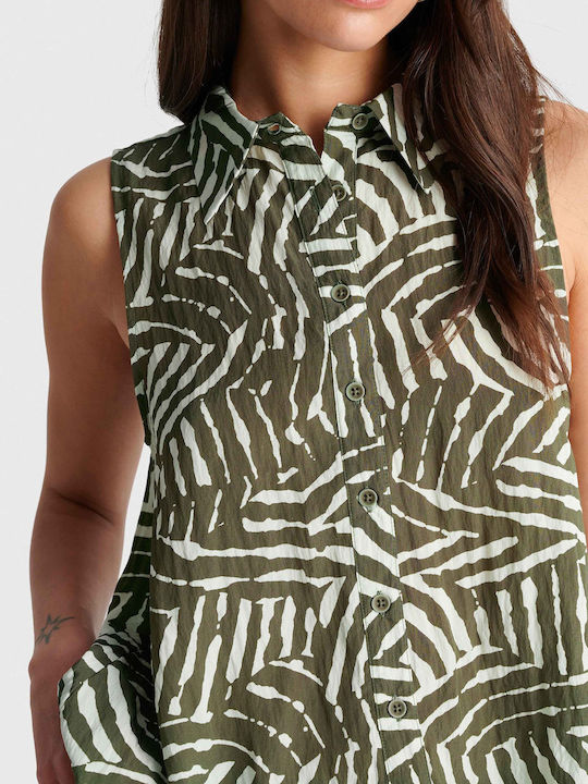 Sleeveless Women's Shirt Green