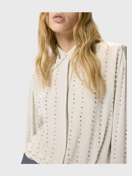 Camicia Μακρυμάνικο Γυναικείο Πουκάμισο Grey