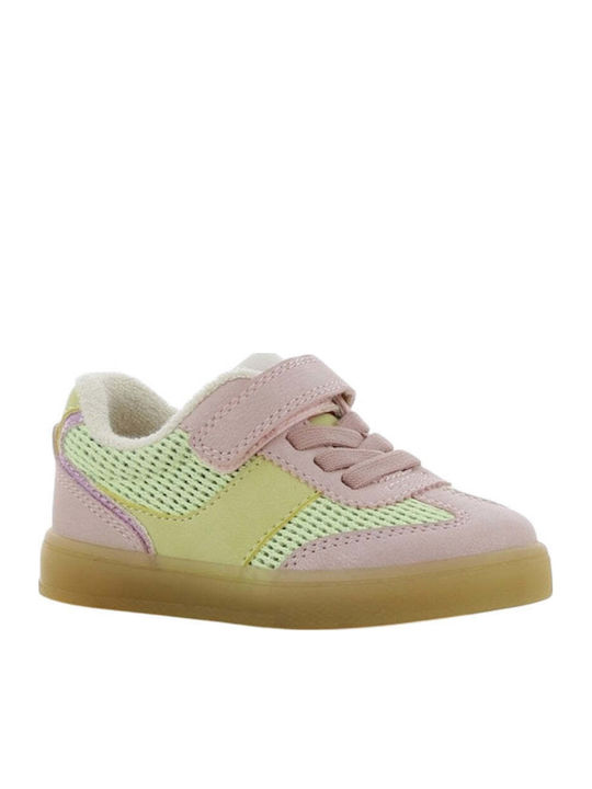 Kids Sneakers Anatomic With Hoop & Loop Closure Pink