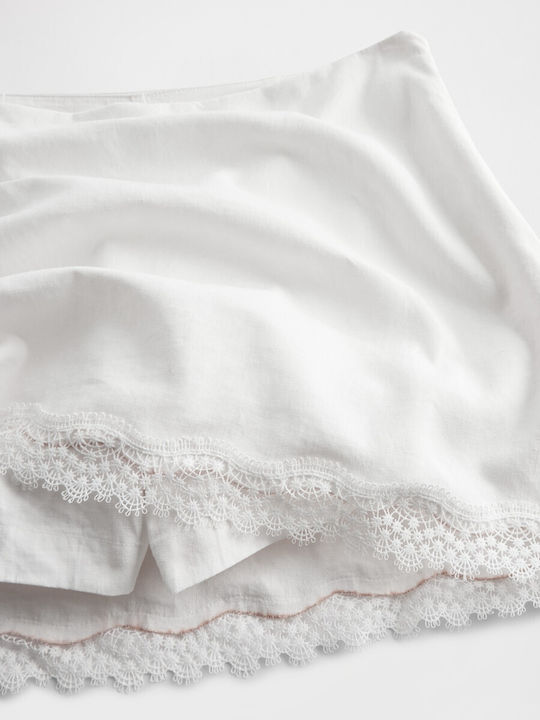 Fustă Mini Din In Off White