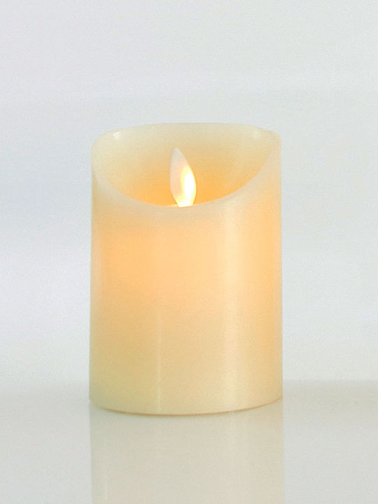 Eurolamp Christmas Plastic White Battery Candle 10x7.5cm